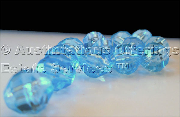 Lt Blue 6mm Acrylic Crystal Beads for jewelry making crafting